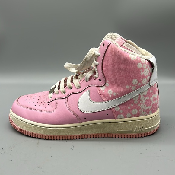 Nike Air Force 1 Perfect Pink White Floral High Top Sneakers 334031-611 Size 9 - Picture 6 of 11